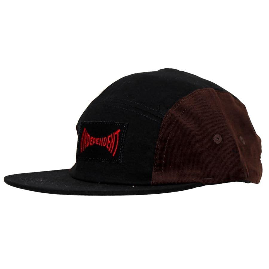 Boné Independent Trucks Five Panel Span Label - Preto e Marrom - Dreamin Shop BR