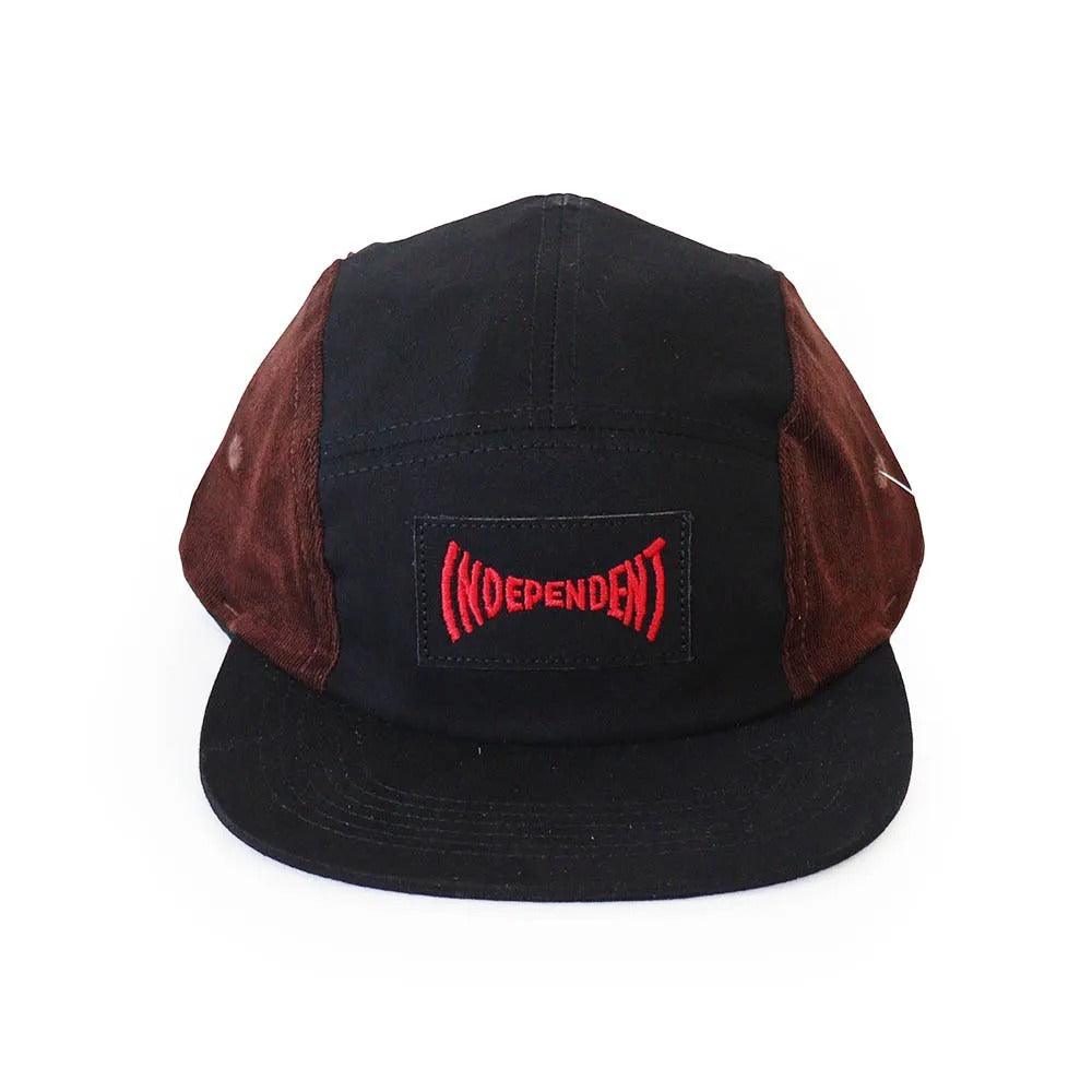 Boné Independent Trucks Five Panel Span Label - Preto e Marrom - Dreamin Shop BR