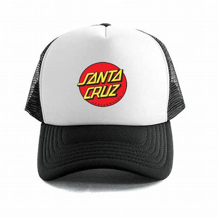 BONÉ SANTA CRUZ TRUCKER CLASSIC DOT BRANCO - Dreamin Shop BR