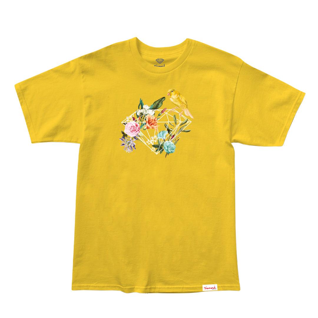 Camiseta Diamond Supply - CANARY FLOWERS TEE - Diamond Yellow/Amarelo - Dreamin Shop BR