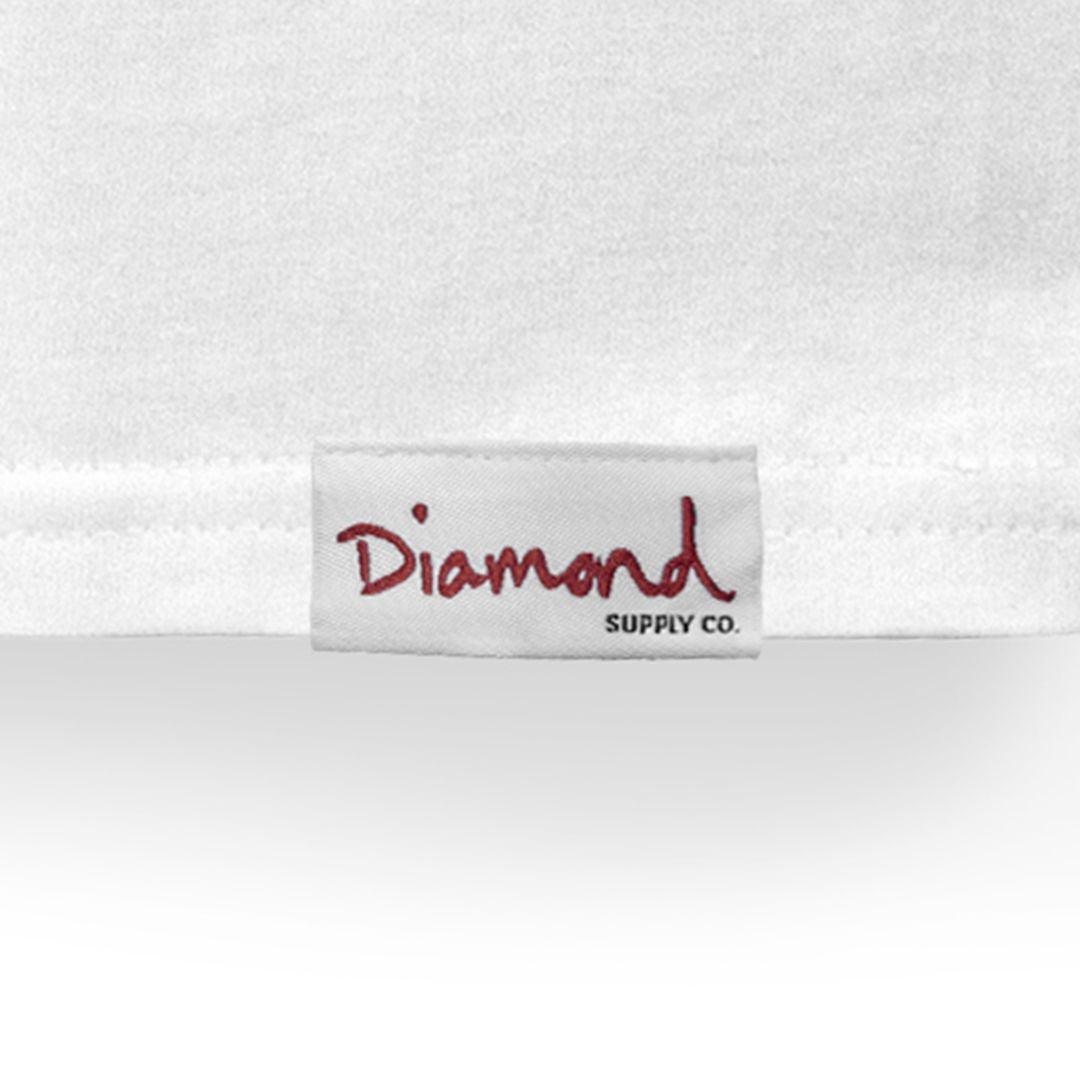 Camiseta Diamond Supply - DIAMOND & FLOWERS - White/Branco - Dreamin Shop BR