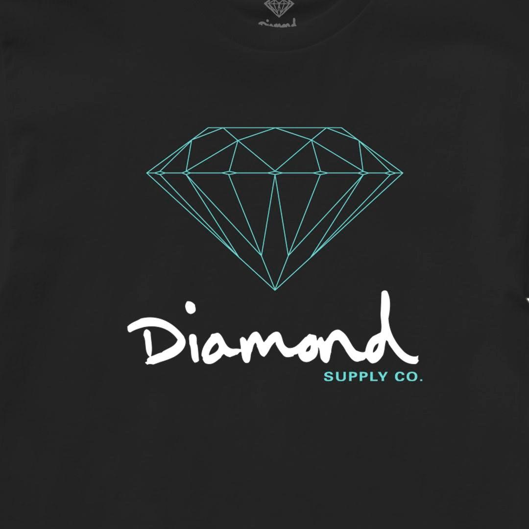 Camiseta Diamond Supply - OG SIGN TEE - Black/Preto - Dreamin Shop BR