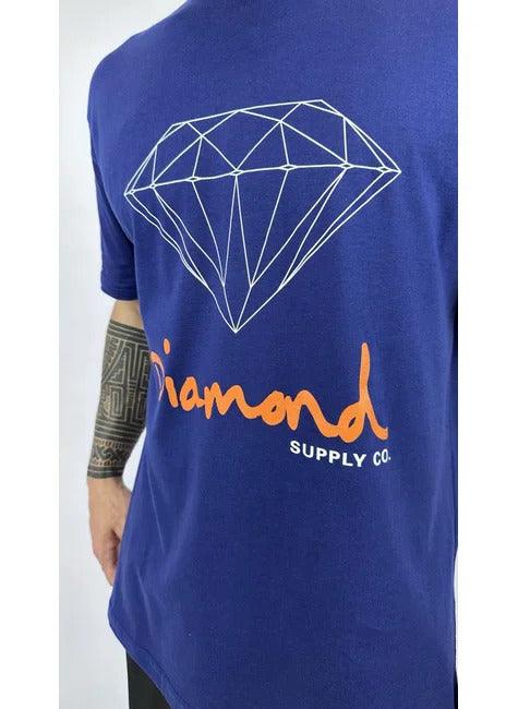 Camiseta Diamond Supply - OG SIGN TEE - Blueprint / Azul - Dreamin Shop BR