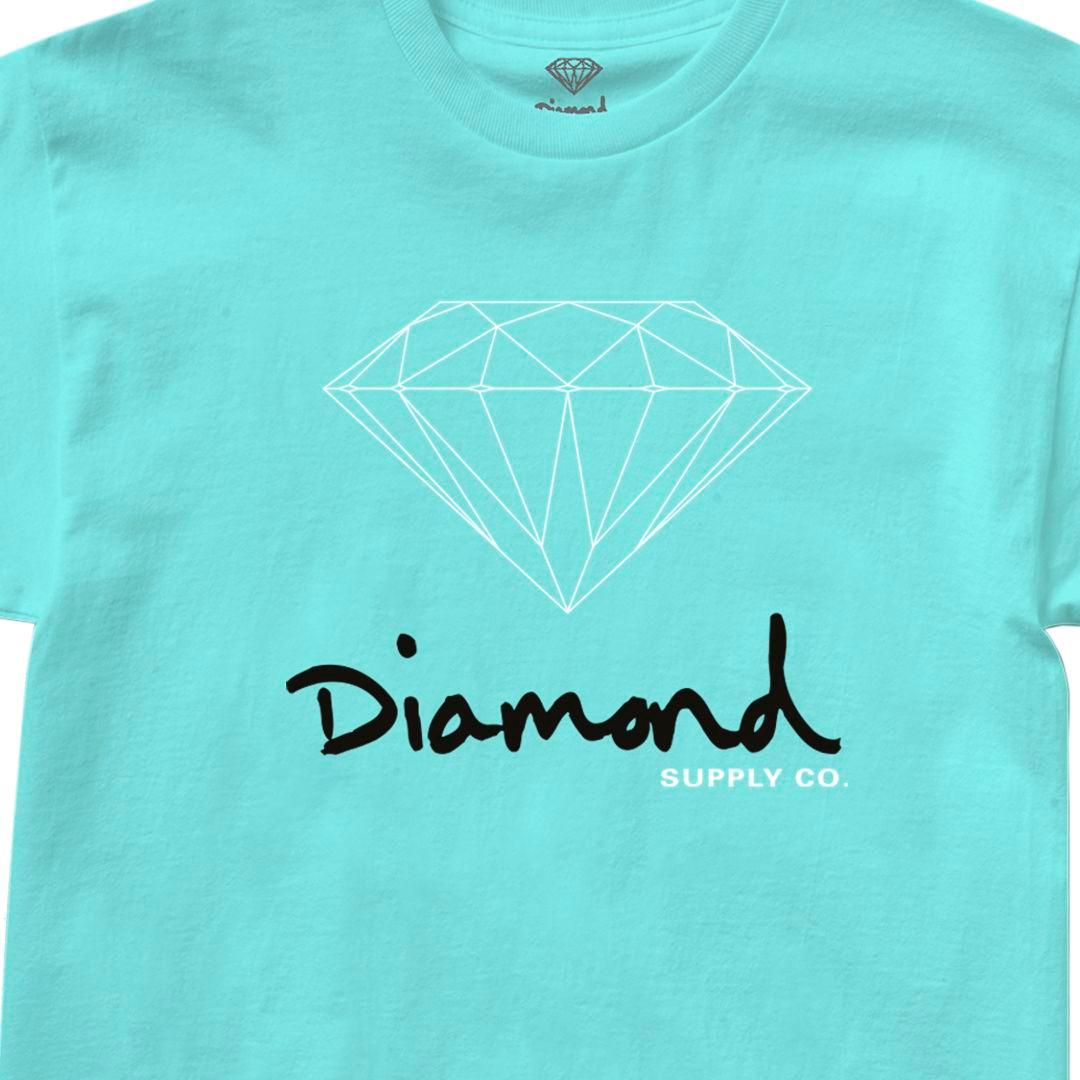 Camiseta Diamond Supply - OG SIGN TEE - Diamond Blue - Azul - Dreamin Shop BR