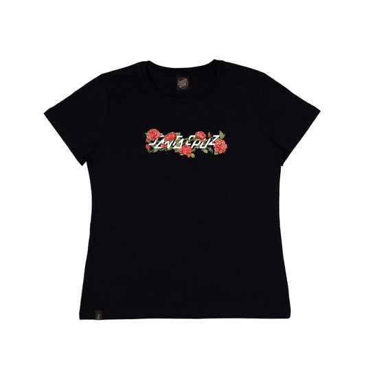 Camiseta Feminina Santa Cruz Rosary Strip - Black/Preta - Dreamin Shop BR