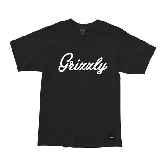 Camiseta Grizzly Script Logo Black/Preto - Dreamin Shop BR