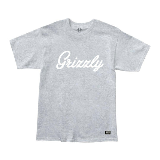 Camiseta Grizzly Script Logo Grey/Cinza - Dreamin Shop BR