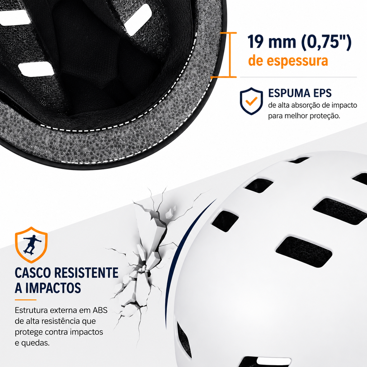 Capacete Importado BAVILK Classic white Certified - G