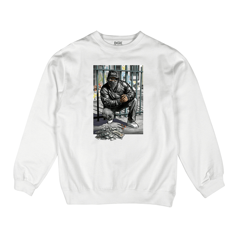 Moletom DGK importado Crewneck Fleece White/Branco M