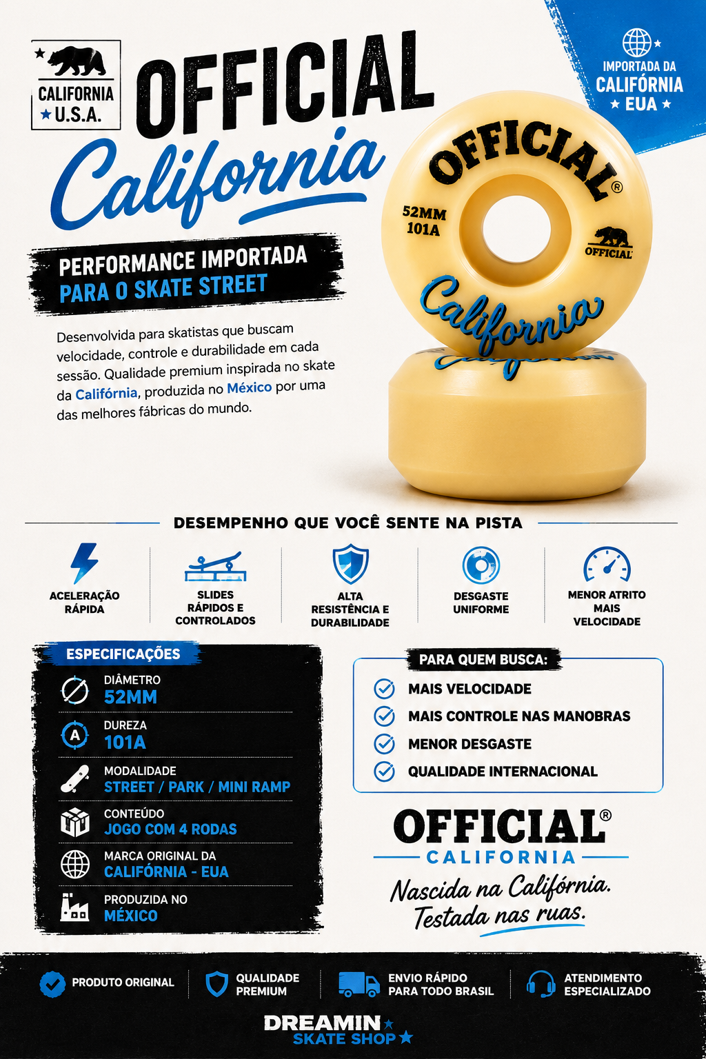 Roda Official California 52mm 101A
