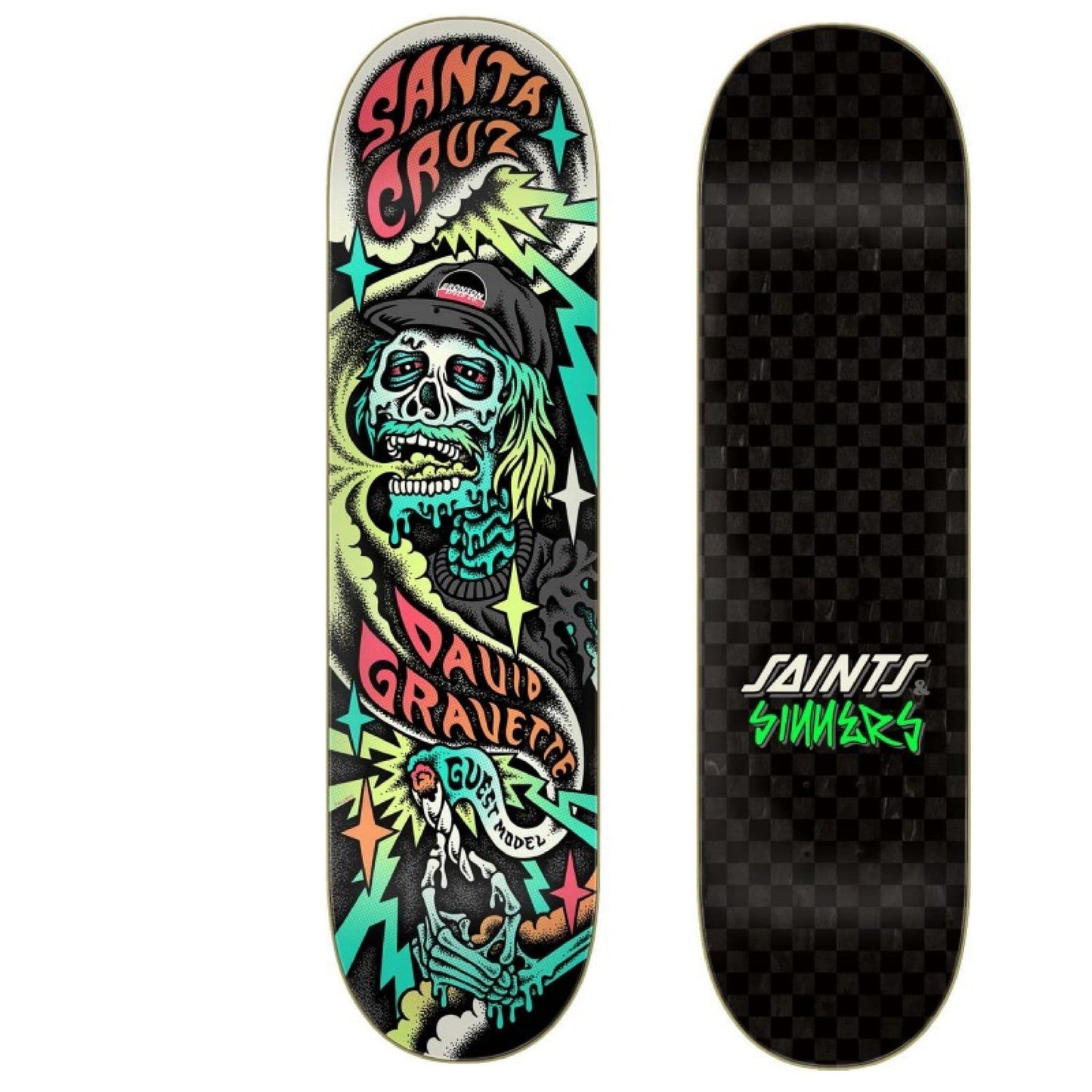 SHAPE IMPORTADO SANTA CRUZ MAPLE GRAVETTE GUEST PRO HIPPIE SKULL  8.5"
