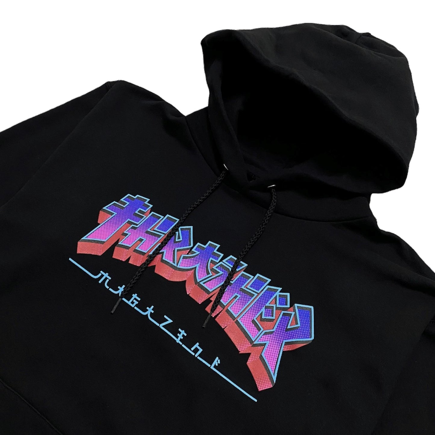 MOLETOM THRASHER CANGURU FECHADO GODZILLA BURST - Black/Preto