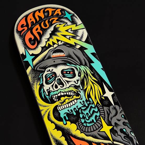 SHAPE IMPORTADO SANTA CRUZ MAPLE GRAVETTE GUEST PRO HIPPIE SKULL  8.5"