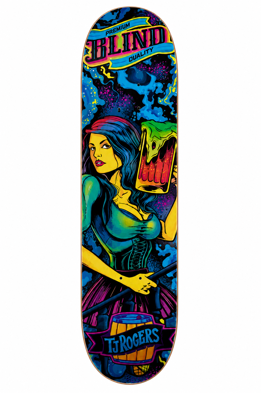 Shape Blind Skateboards TJ Rogers Blacklight Resin-7 8.0"