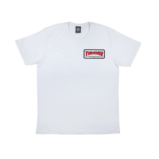 Camiseta Thrasher PATCH LOGO -  White/Branca