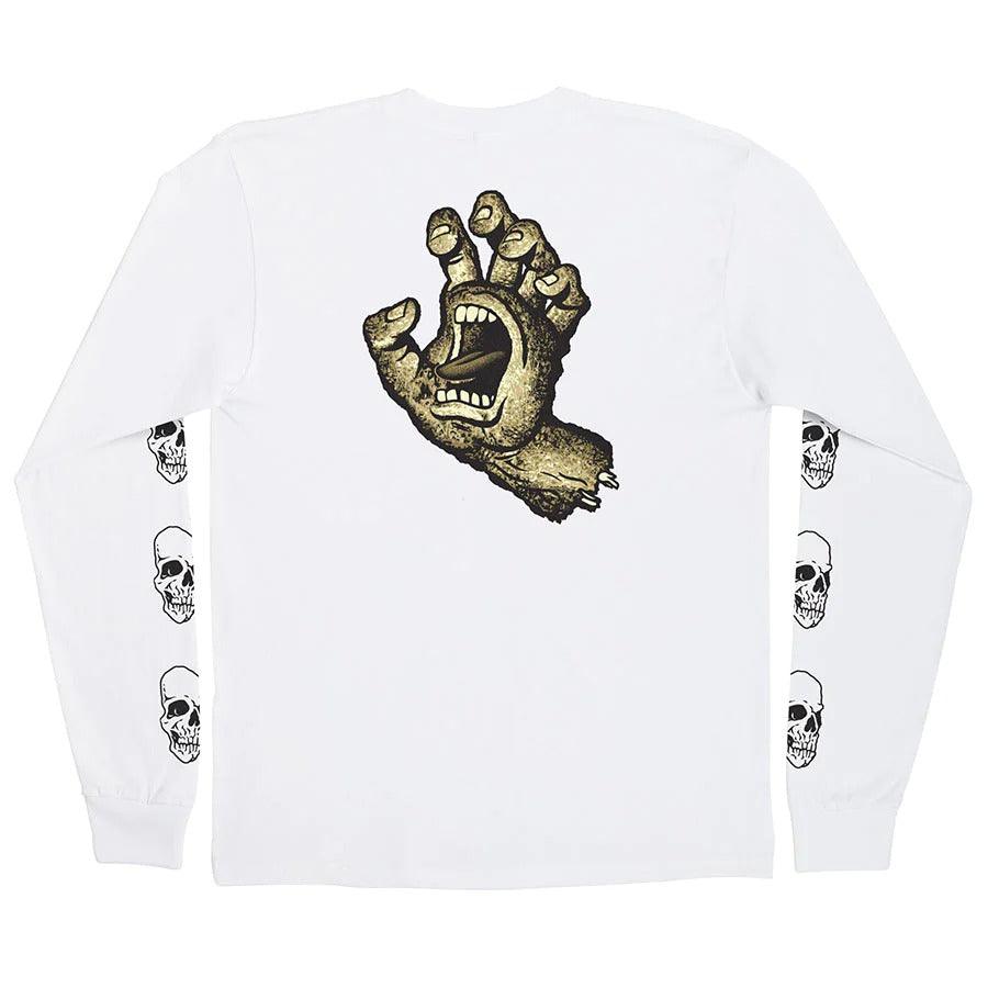 Camiseta Santa Cruz Manga Longa Street Creep Hand White