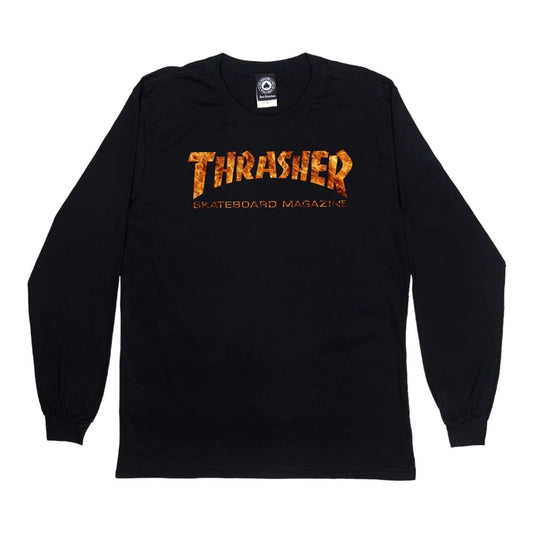 Camiseta Thrasher Magazine  Manga Longa Skategoat Black