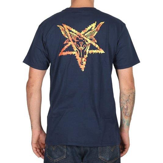 Camiseta Thrasher Magazine Skategoat inferno Azul Marinho