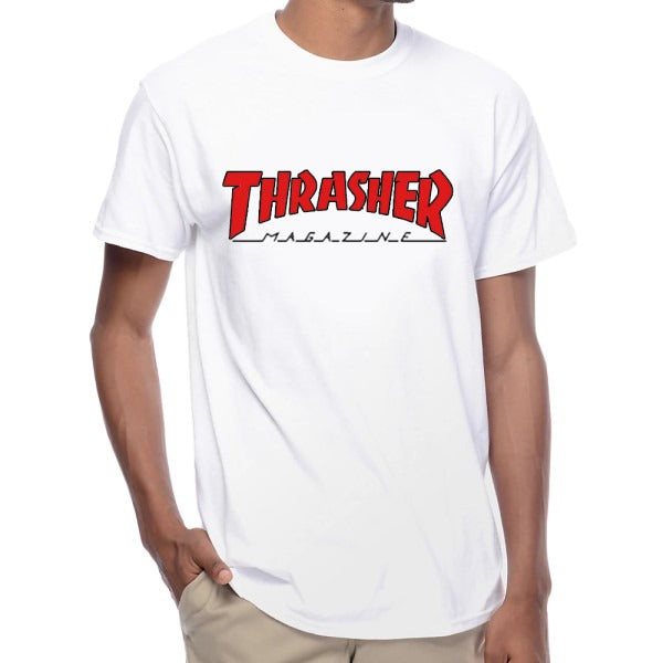 Camiseta Thrasher magazine Outlined white