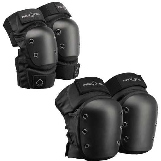 Kit Proteção PROTEC Street Knee /Elbow Pad Set  Street -  Open Black