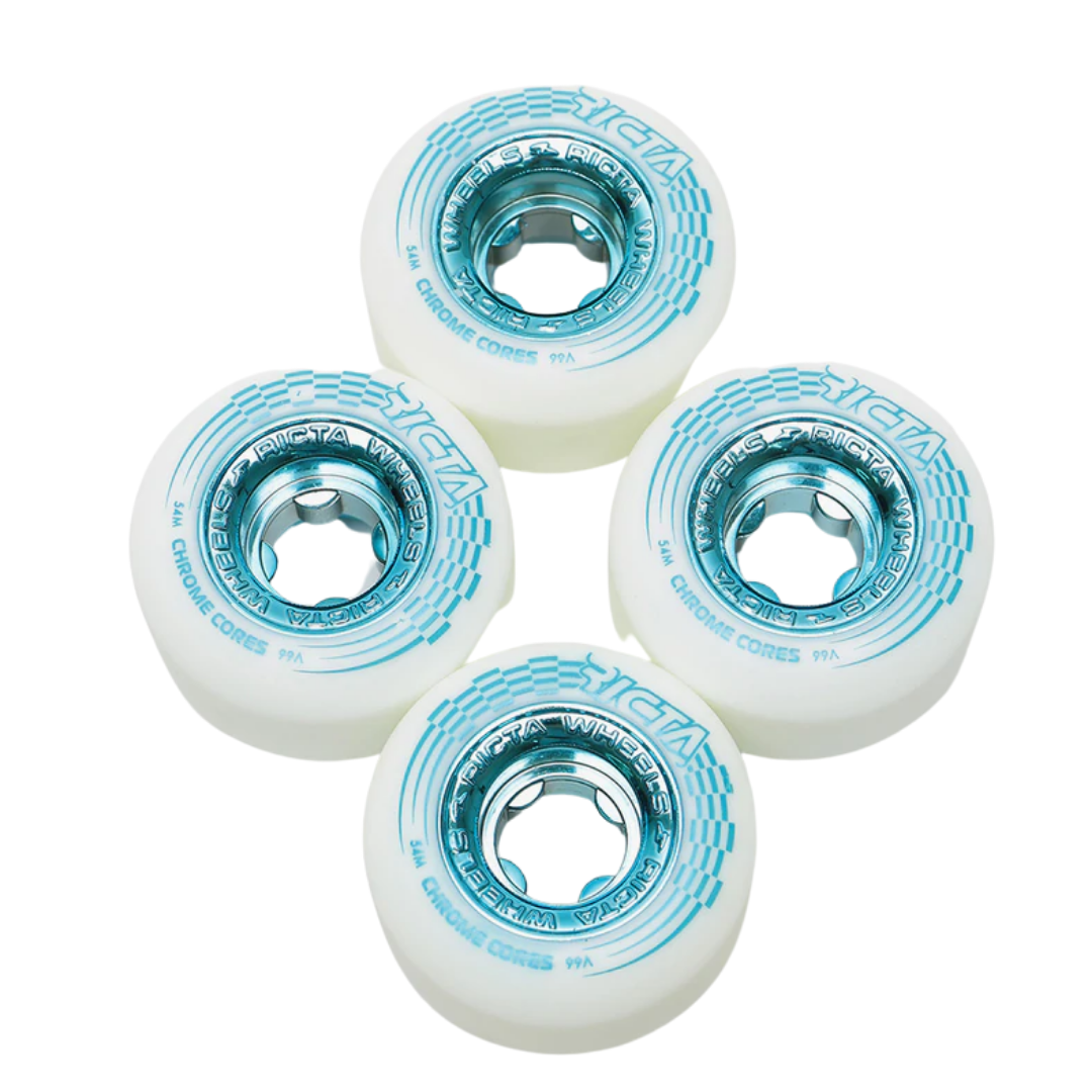 Roda Ricta wheels Chrome Core white Teal 99a 53mm