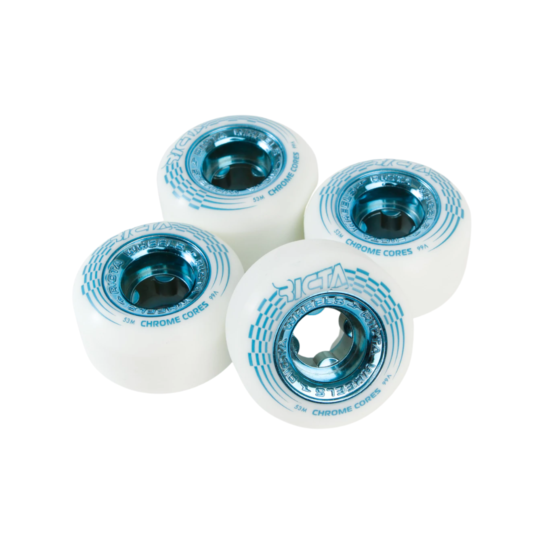 Roda Ricta wheels Chrome Core white Teal 99a 53mm