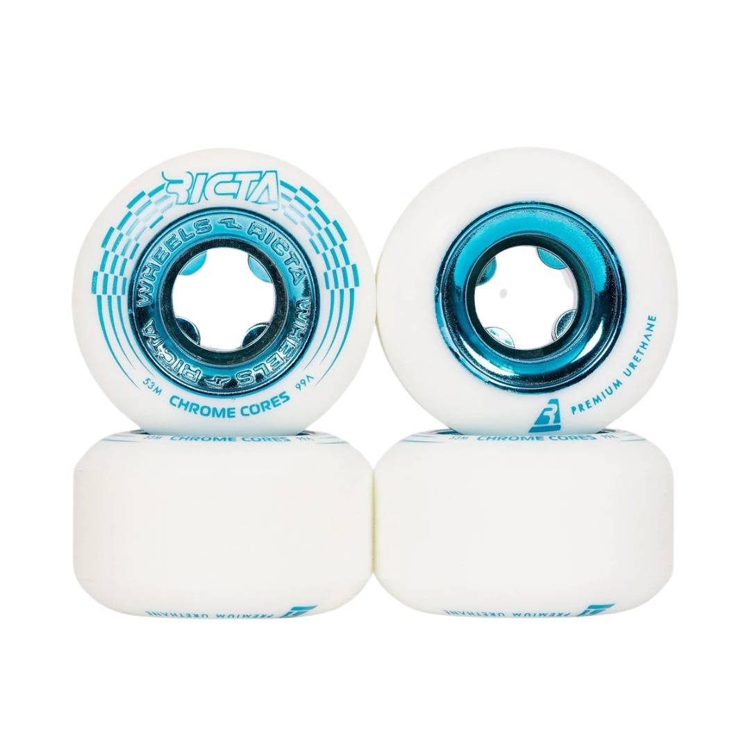 Roda Ricta wheels Chrome Core white Teal 99a 53mm